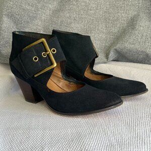 Corso Como Bernadette Ankle Bootie Buckle Heel dyed Black
